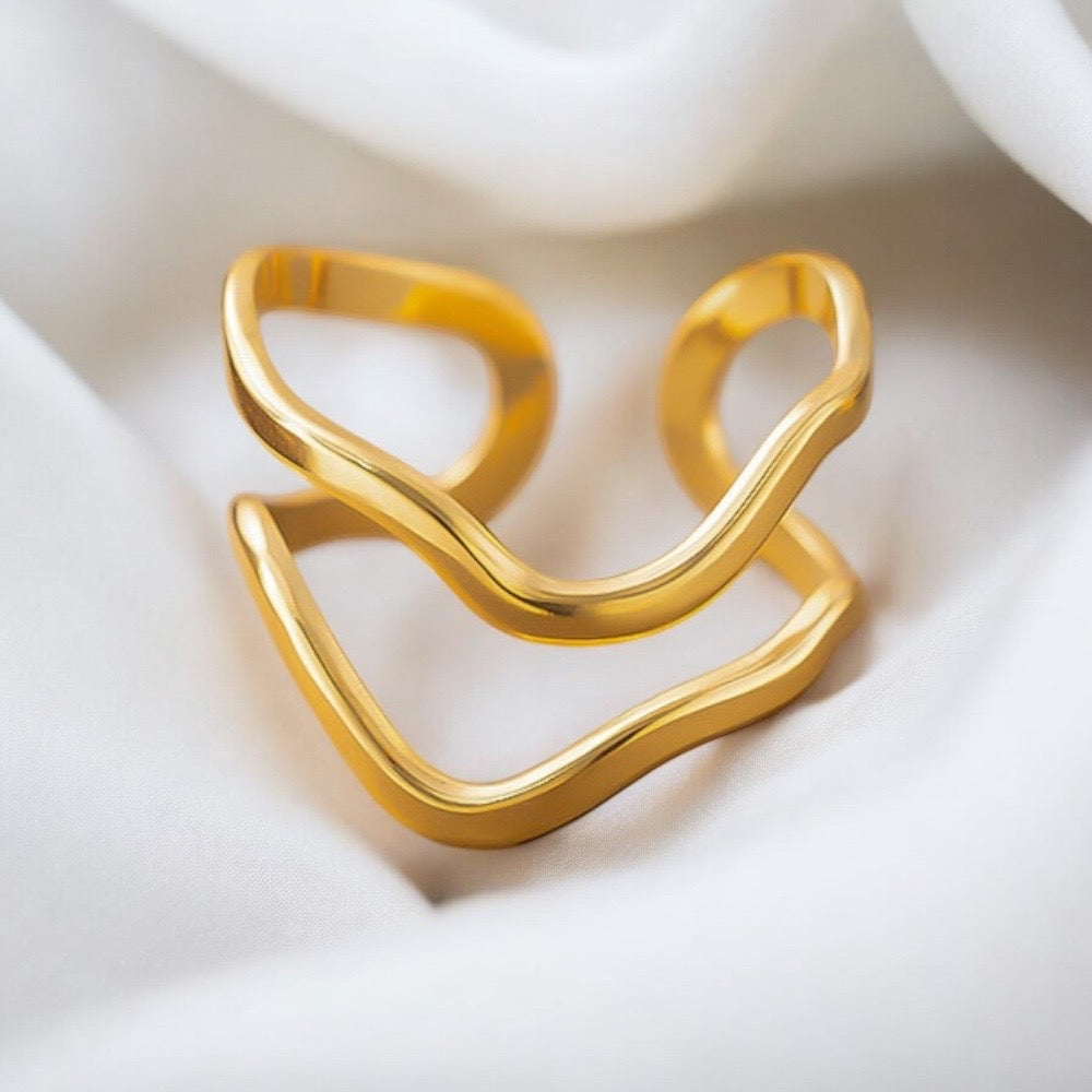 Bague douce vague