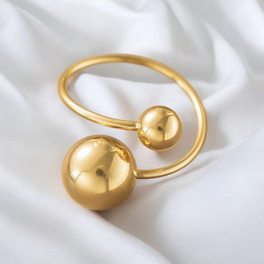 Bague duo sphère