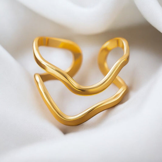 Bague douce vague
