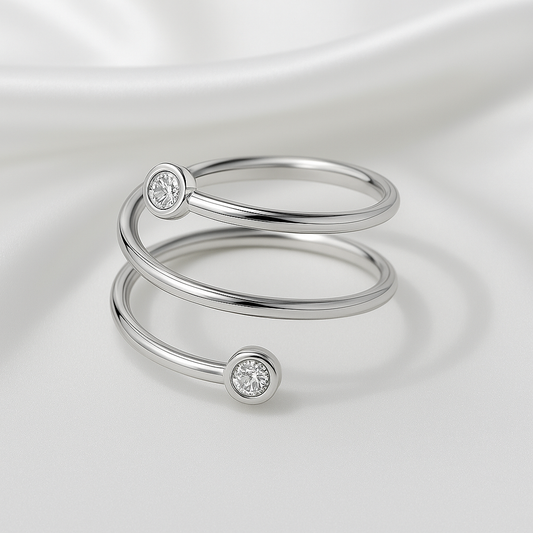 Bague spirale mystère